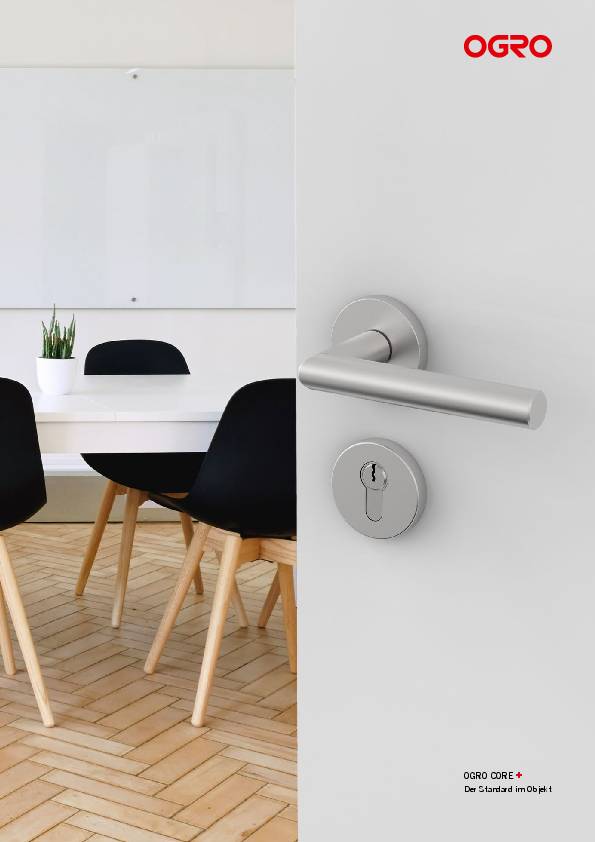 Kurzschildgarnitur CORE+ 8906 8 mm/7051K WC 78MM VA ER WC rd Drückergrt.OGRO