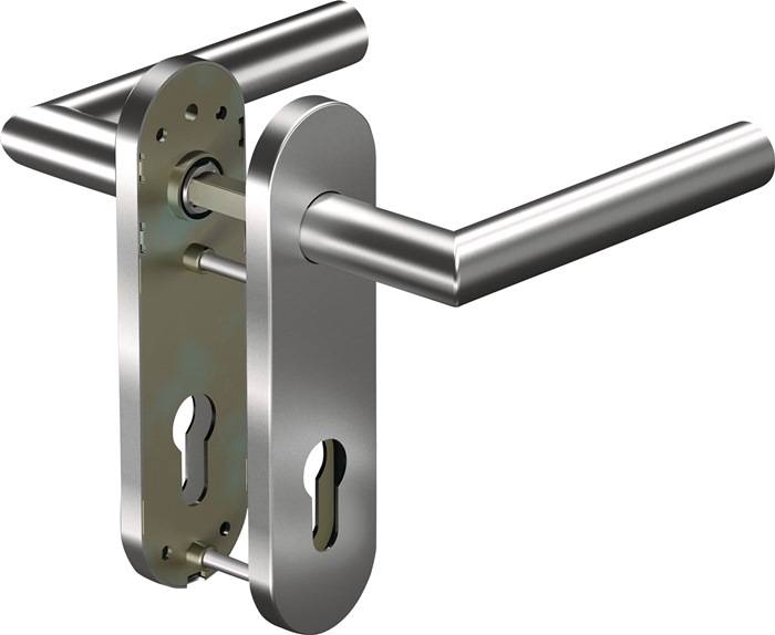 Kurzschildgarnitur CORE+ 8906 8 mm/7051K WC 78MM VA ER WC rd Drückergrt.OGRO