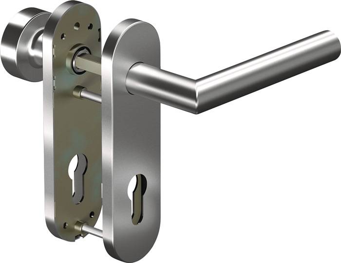 Kurzschildgarnitur CORE+ 8906 8MM/3020/7051 72MM Alu.F1 PZ rd Wechselgrt.OGRO