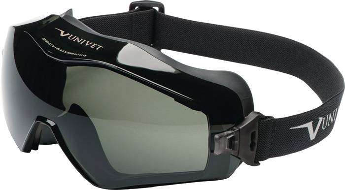 Schwarze Skibrillen mit reflektierenden Gläsern und verstellbarem Gurt.