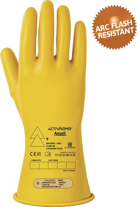 Elektrikerschutzhandschuh ActivArmr® RIG0011Y Gr.8 gelb