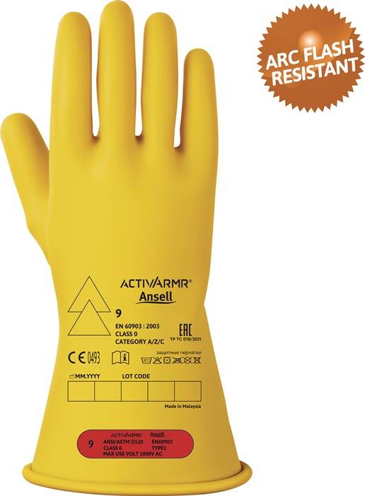 Elektrikerschutzhandschuh ActivArmr® RIG011Y Gr.8 gelb