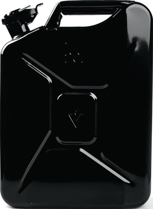 Kraftstoffkanister 20l Schwarz RAL 9005 Stahlbl.0,9mm L345xB165xH470mm VALPRO