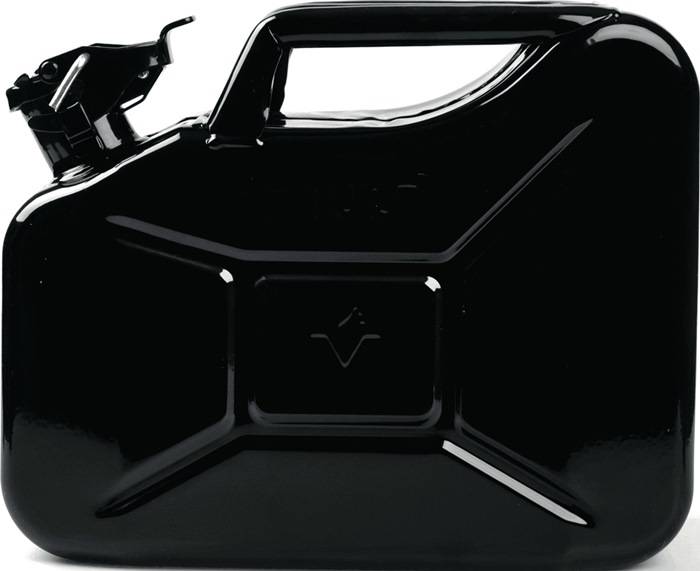 Kraftstoffkanister 10l Schwarz RAL 9005 Stahlbl.0,9mm L345xB165xH275mm VALPRO