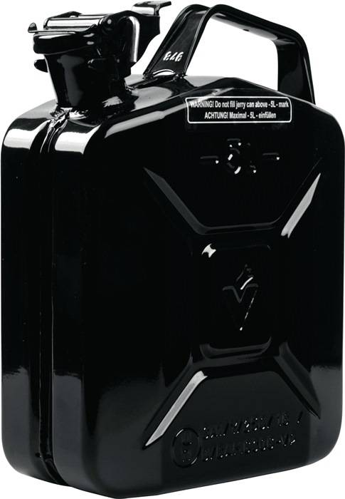 Kraftstoffkanister 5l Schwarz RAL 9005 Stahlbl.0,9mm L230xB120xH310mm VALPRO