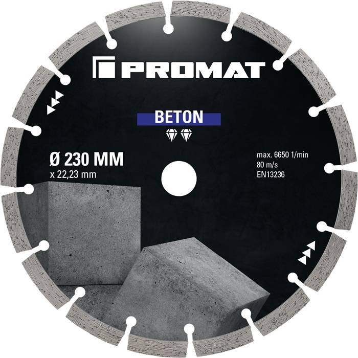 Diamanttrennscheibe Univ.BETON D.230mm Bohr.22,23mm Seg.-B.38,5mm