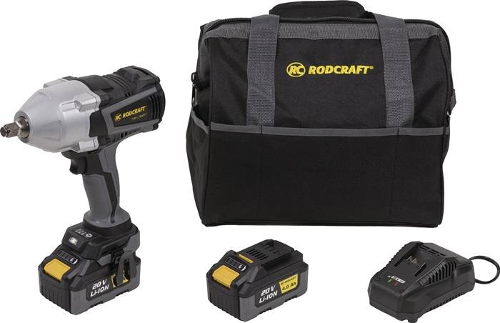 Akku-Schlagschrauber RC 9077 K4 20V 2Ah 12,5mm (1/2Zoll) A4-kt.1100 Nm RODCRAFT