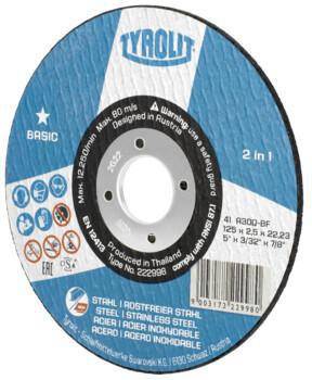 Trennscheibe BASIC D125x2,5mm ger.2in1 Bohr.22,23mm TYROLIT