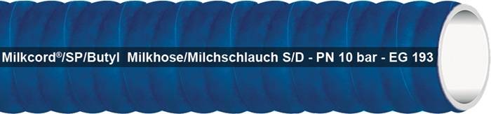 Ein blauer Hintergrund mit dem Text 'Milchschlauch S/D', der diagonal über die Mitte angeordnet ist.