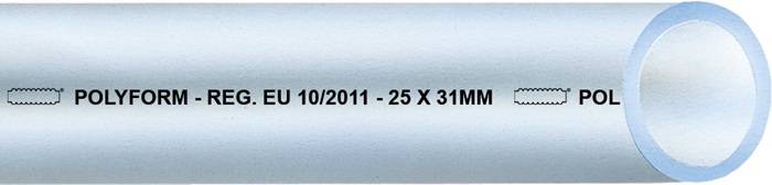 Ein silberner zylindrischer Gegenstand mit gedrucktem Text '10/2011 - 25 X 31MI'. Die Oberfläche ist glatt und metallisch in der Erscheinung.