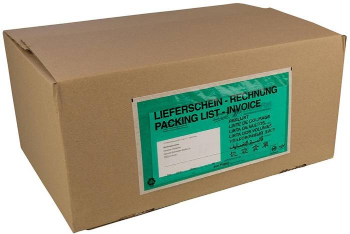 Dokumententaschen Maße 240x131mm 100% Papier grün TRANSPAK