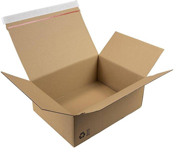 Automatikkarton 1-wellig Automatikboden Maße 310x230x110mm SK A5 Q.1.20B braun