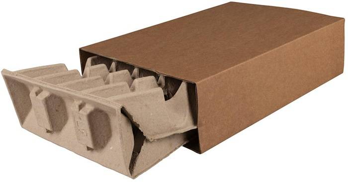 Polsterbox L-BOXeco basic Maße 357x241x90mm Noppenhöhe 45mm TRANSPAK