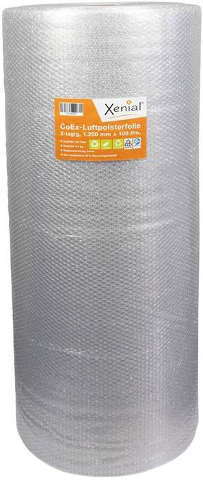 Luftpolsterfolie Breite 1200mm Länge 100m 2-lagig grau