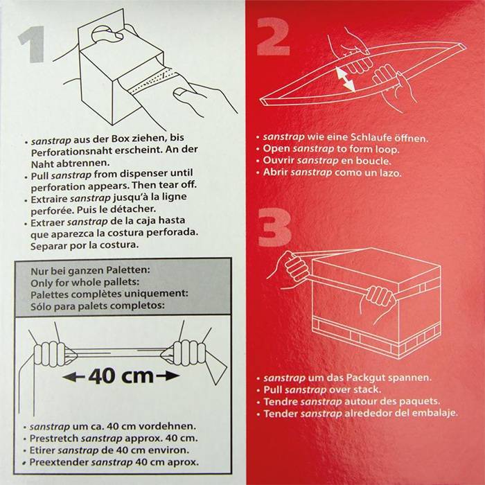 Dehnband Maße 1200x50mm Spendekarton transpa. 200St.