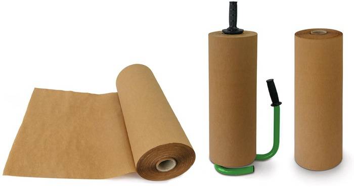 Handstretchfolie PaperStretch Breite 500mm Länge 150m Papier braun TRANSPAK