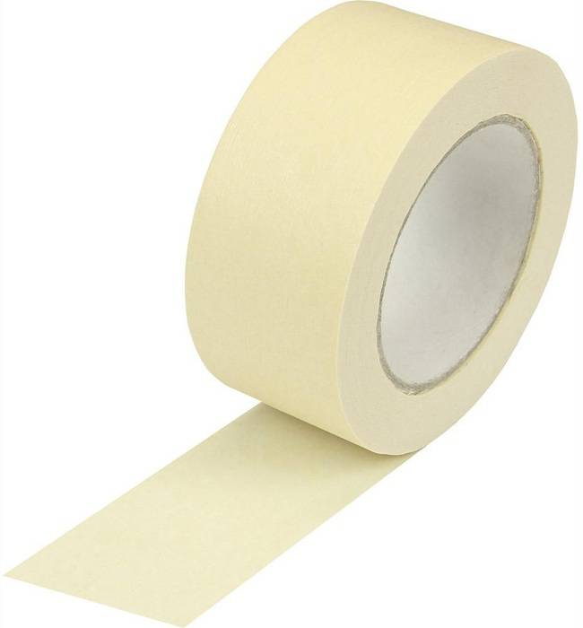 Kreppband Breite 50mm Länge 50m Stärke 125µ chamois flachkrepp