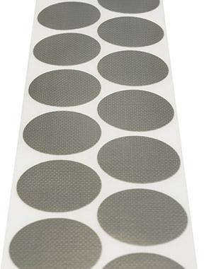 Gewebeklebepunkte Durchmesser30mm 2-reihig PE silbefarben 4000St./Rolle