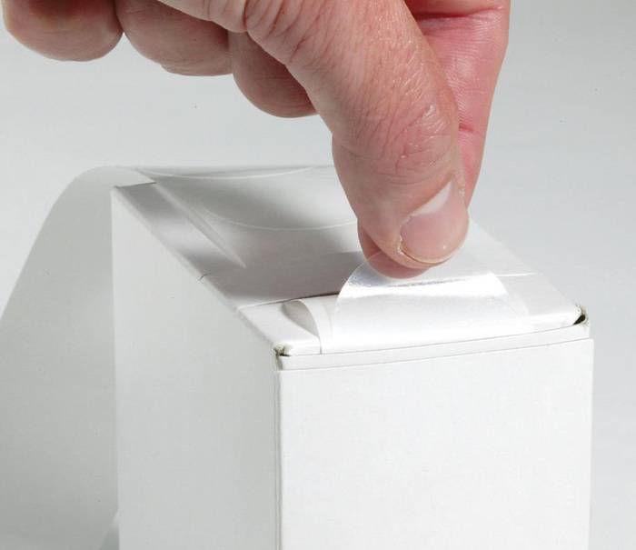 Verschlussetiketten Durchmesser 30mm PE-Folie transparent 1000St./Rolle TRANSPAK