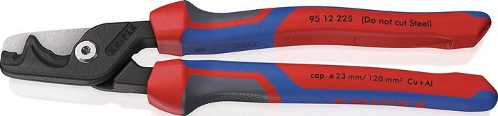 Kabelschere StepCut XL L.225mm Kopf brün.Comfort-Griff KNIPEX