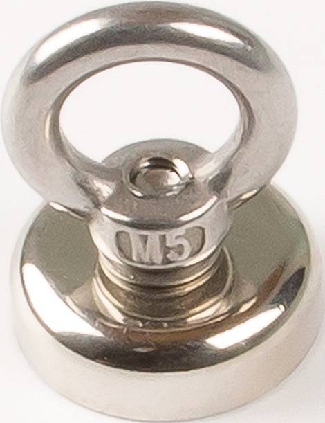 Ein Nahaufnahmebild eines glänzenden Metallobjekts mit einer 