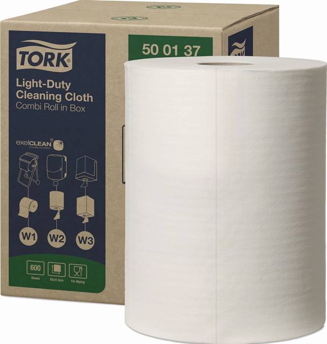 Putztuch TORK 500137 L264xB264ca.mm weiß 1-lagig 600 Blatt/Rolle TORK