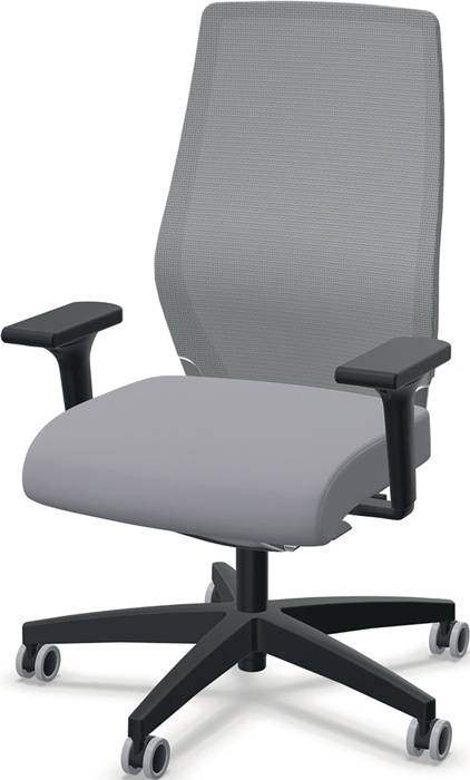Bürodrehstuhl m.Synchr.-Techn.schwarz tonal 400-520mm m.Lehnen Trgf.110kg ZÜCO
