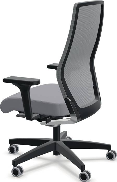 Bürodrehstuhl m.Synchr.-Techn.schwarz tonal 400-520mm m.Lehnen Trgf.110kg ZÜCO
