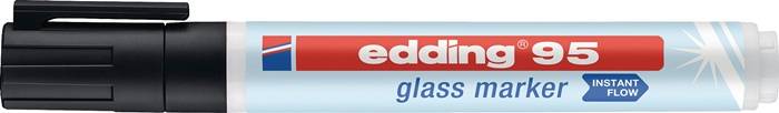 Glasmarker 95 schwarz Strich-B.1,5-3mm Rundspitze EDDING