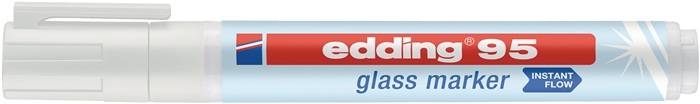Glasmarker 95 weiß Strich-B.1,5-3mm Rundspitze EDDING