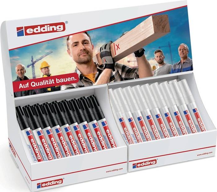 Permanent-/Lackmarker Display schwarz/weiß Strich-B.e-3000:1,5-3,e-750:2-4mm