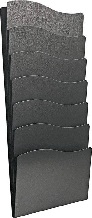 Prospekthalter H560xB240xTmm Anz.Fächer 7 DIN A4 Metall silber