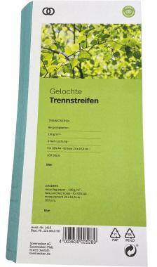 Soennecken Trennstreifen oeco 1415 10,5x24cm blau 100St.