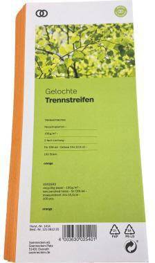 Soennecken Trennstreifen oeco 1414 10,5x24cm orange 100St.