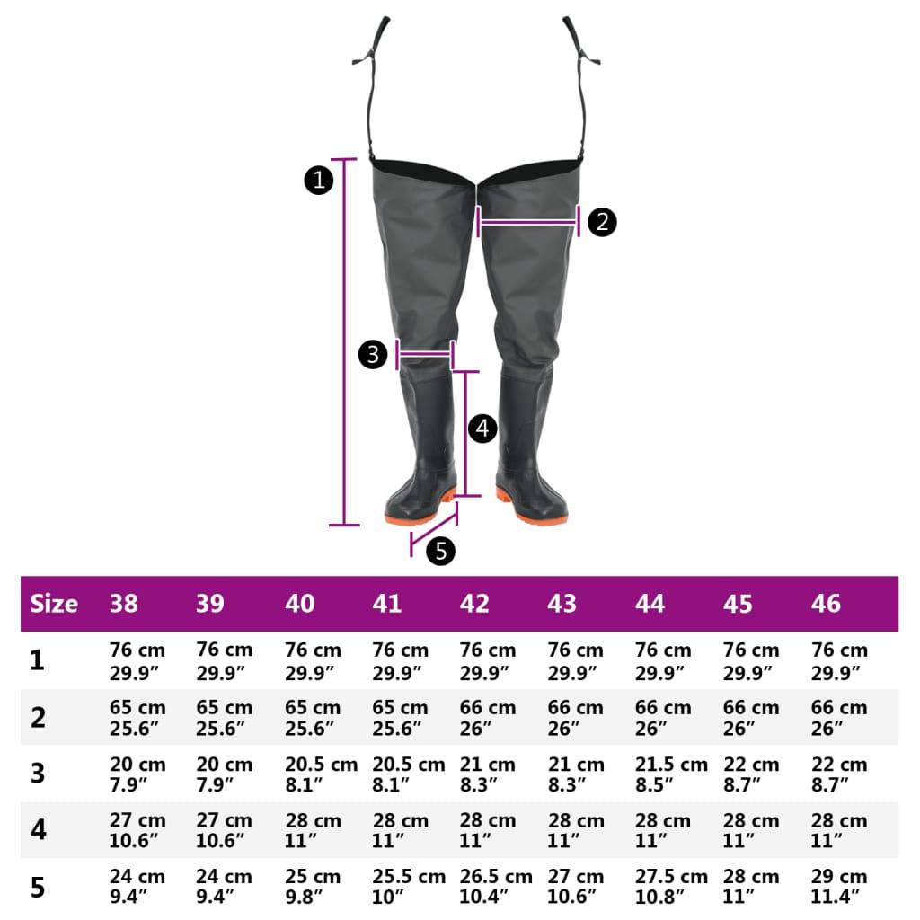 vidaXL Watstiefel Dunkelgrün Gr. 40