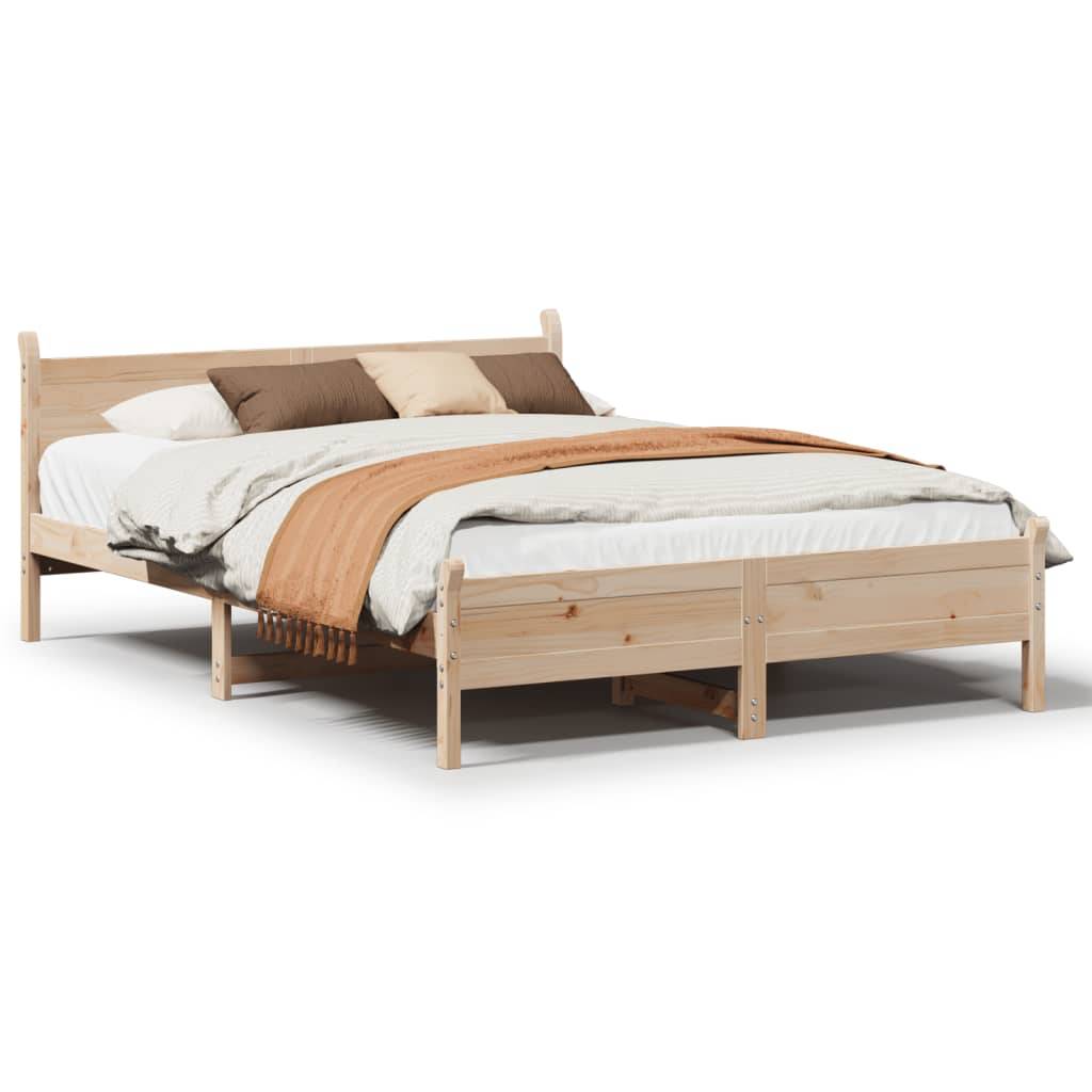 vidaXL Massivholzbett ohne Matratze 140x200 cm Kiefernholz