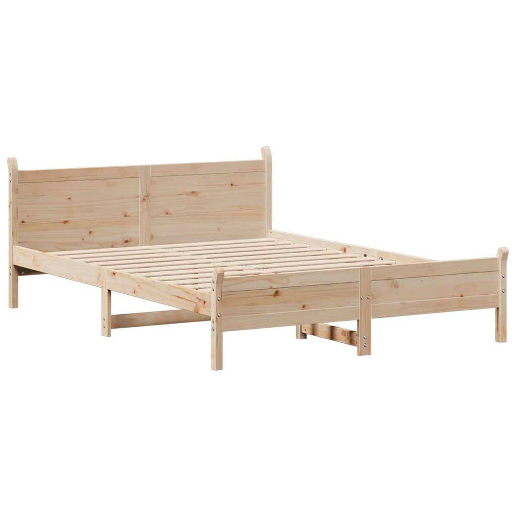 vidaXL Massivholzbett ohne Matratze 140x200 cm Kiefernholz
