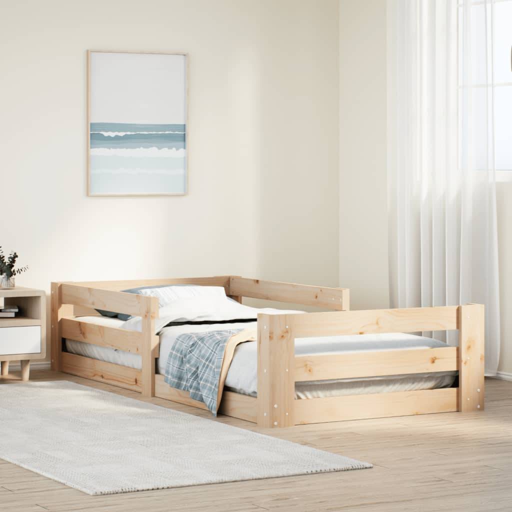 vidaXL Massivholzbett ohne Matratze 100x200 cm Kiefernholz