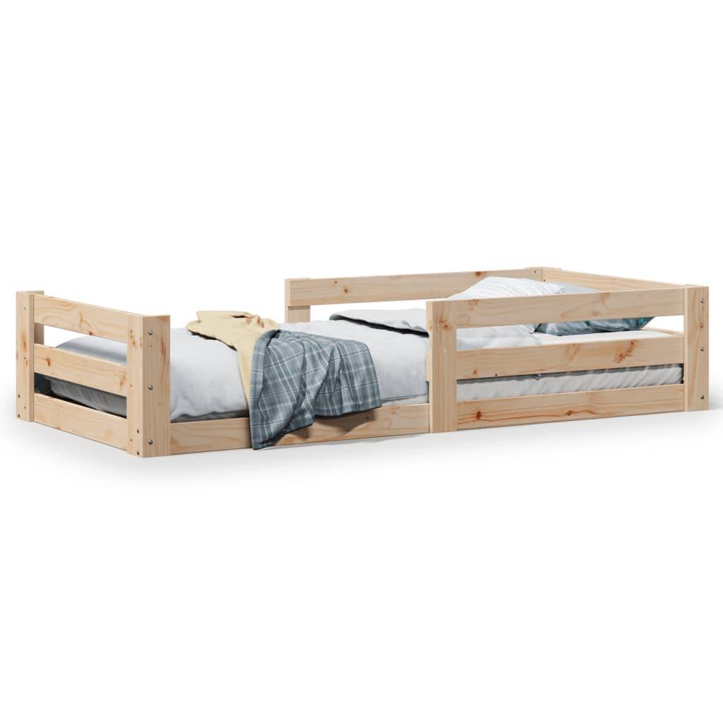 vidaXL Massivholzbett ohne Matratze 100x200 cm Kiefernholz