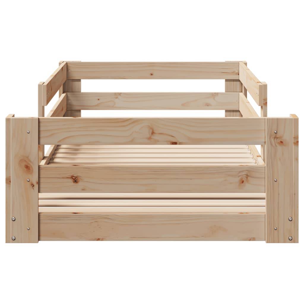vidaXL Massivholzbett ohne Matratze 80x200 cm Kiefernholz