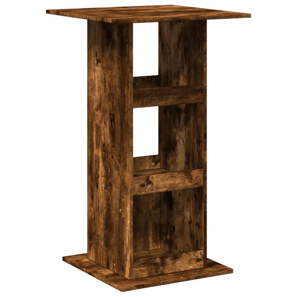 vidaXL Bartisch mit Ablagen Räuchereiche 60x60x102 cm Holzwerkstoff