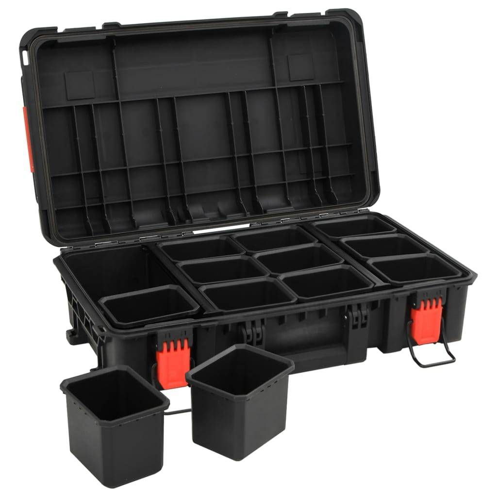 vidaXL Koffer für Flugreise Tragbar Schwarz 56,5x34x16 cm PP