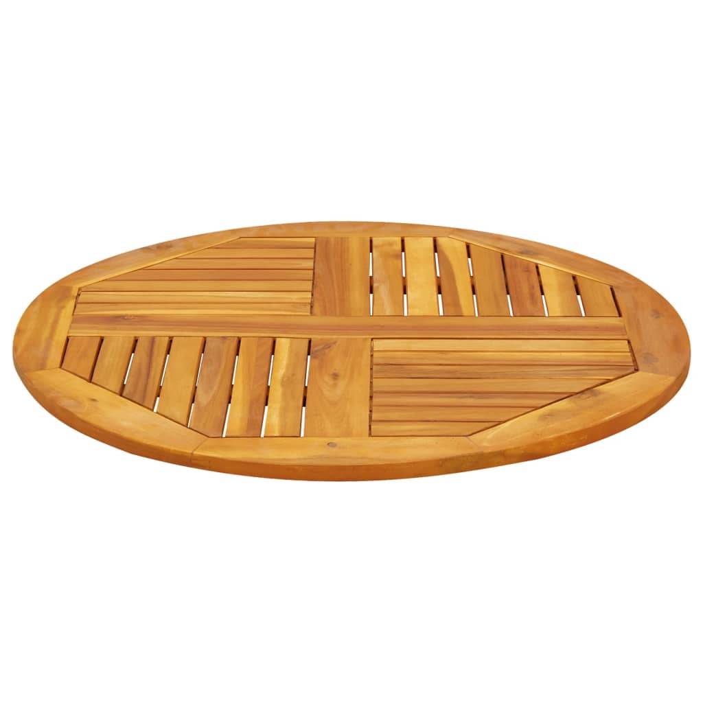 vidaXL Tischplatte Ø80x2,2 cm Rund Massivholz Akazie