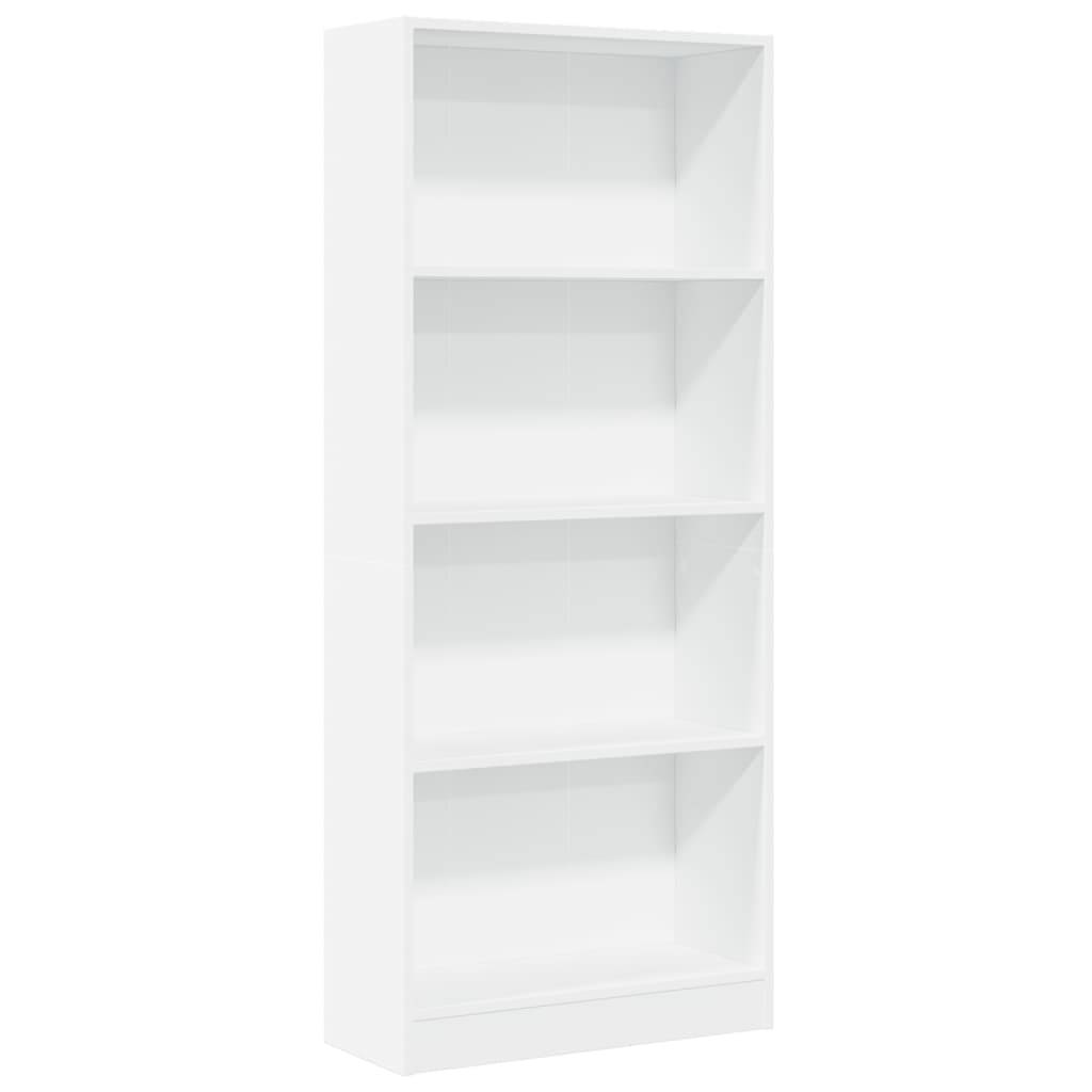 vidaXL Bücherregal Weiß 60x24x143 cm Holzwerkstoff