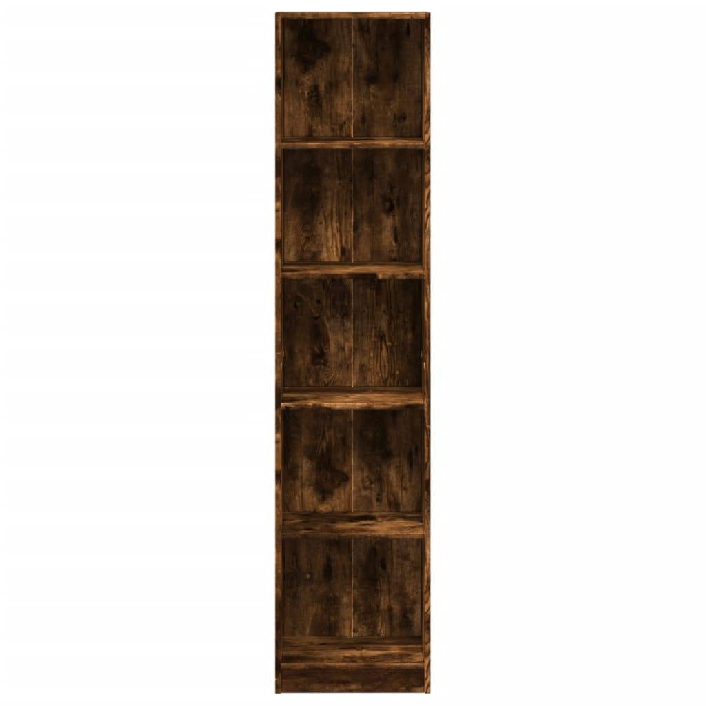 vidaXL Bücherregal Räuchereiche 40x24x176 cm Holzwerkstoff