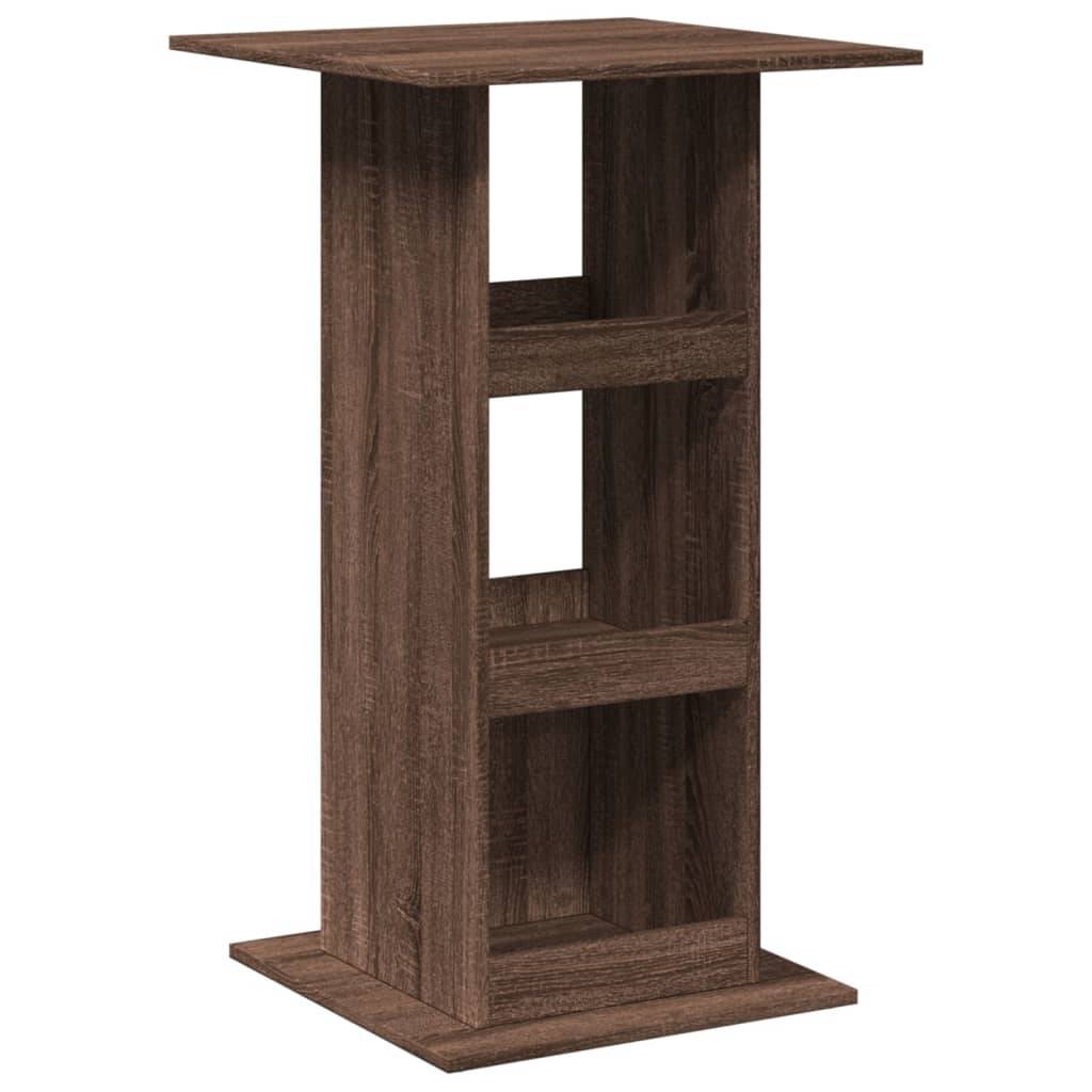 vidaXL Bartisch mit Ablagen Braun Eiche 60x60x102 cm Holzwerkstoff