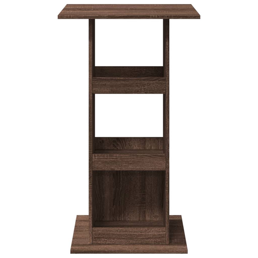 vidaXL Bartisch mit Ablagen Braun Eiche 60x60x102 cm Holzwerkstoff