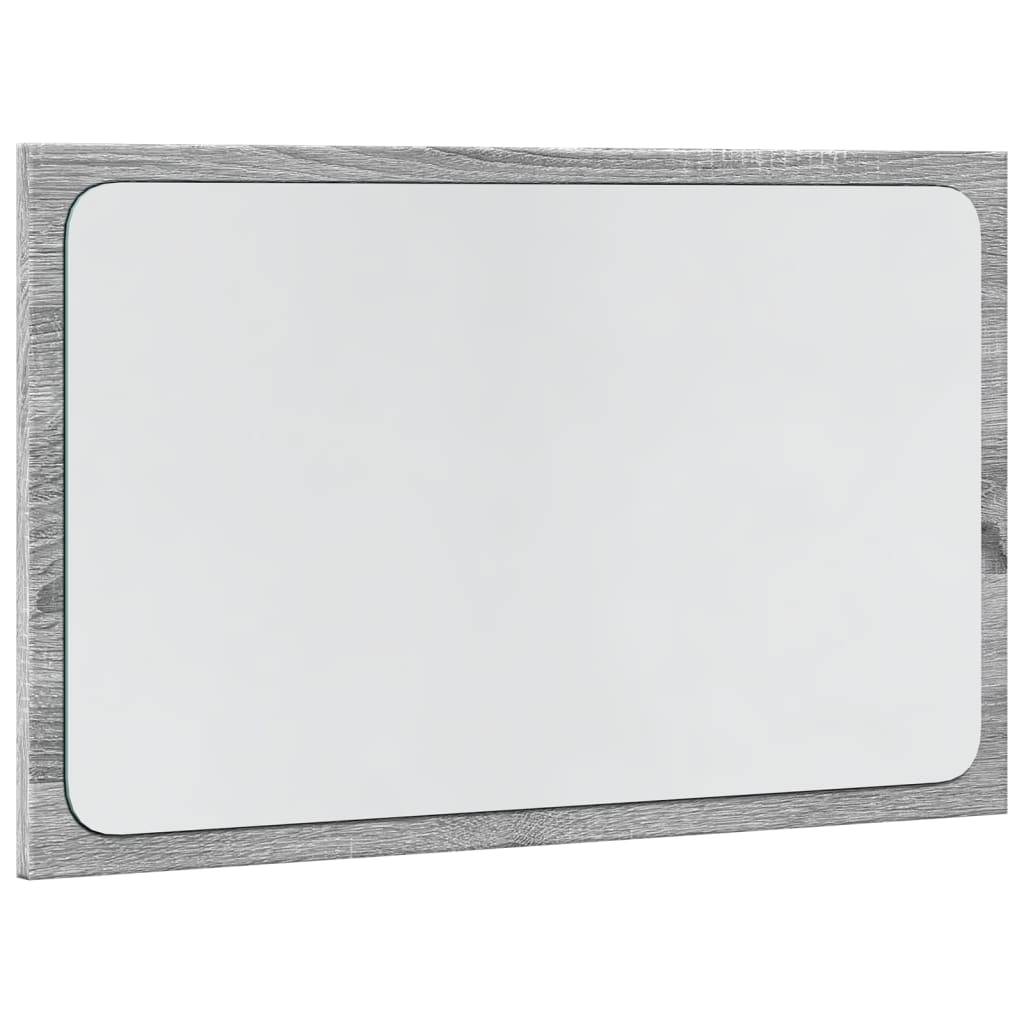 vidaXL Badspiegel Grau Sonoma 60x8,5x38 cm Holzwerkstoff