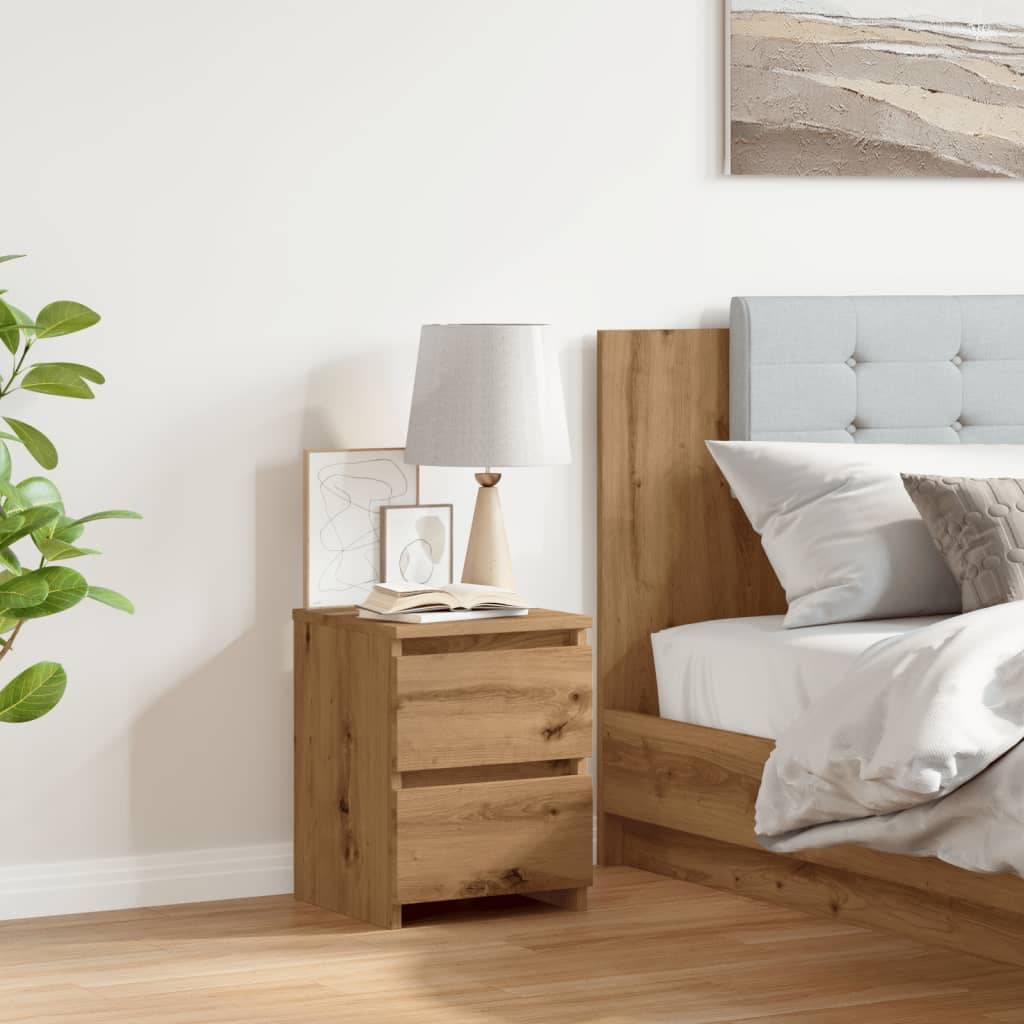 vidaXL Nachttisch Artisan-Eiche 30x30x40 cm Holzwerkstoff