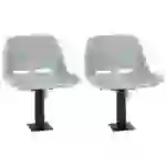 vidaXL 4-tlg. Bootssitz-Set Klappbar Kein Kissen Grau 48x51x41 cm vidaXL 4-tlg. Bootssitz-Set Klappbar Kein Kissen Grau 48x51x41 cm